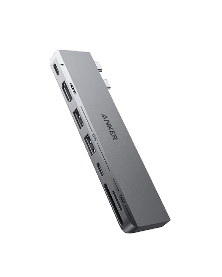 Anker <b>547</b> USB-C Hub (7-in-2, for MacBook, Gray)