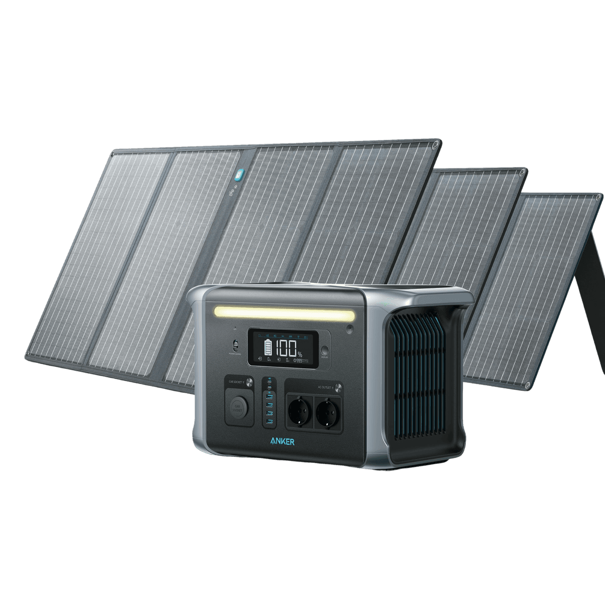 Anker Solargenerator <b>757</b>(Anker 757 PowerHouse - 1229Wh | 1500W mit 3× 100W Solarpanel)