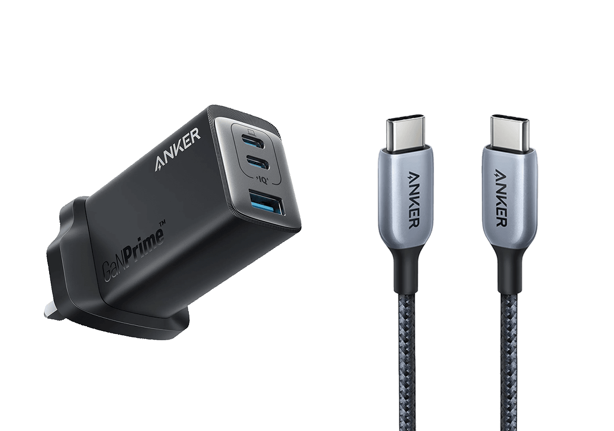 Anker <b>735</b> Charger (GaNPrime 65W) with USB-C to USB-C Cable