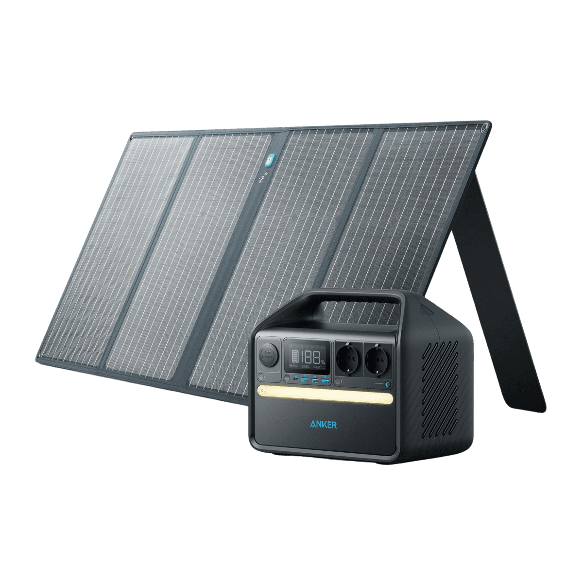 Anker PowerHouse  <b>535</b> - 512Wh | 500W and 1 Panneau Solaire (100W)